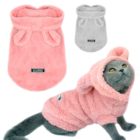 Warm Cat Clothes Winter Pet Puppy Kitten Coat Jacket For Small Medium Dogs Cats Chihuahua Yorkshire Clothing Costume Pink S-2XL ► Photo 1/6