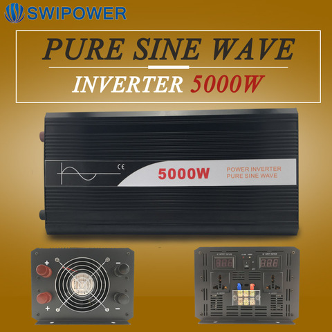 power inverter 12V/24V/48V dc to ac 110V/120V/220v/230V 5000W pure sine wave for home use with low price ► Photo 1/1