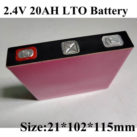 2pcs LTO 2.4v 20Ah Lithium Titanate 2.3V 20ah Capacity Type Power Battery 3C Inverter Car Battery Battery Car Super Long Life ► Photo 1/4