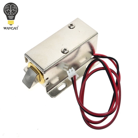 WAVGAT DC 12V Electric Solenoid Lock Tongue Upward Assembly for Door Cabinet Drawer ► Photo 1/6