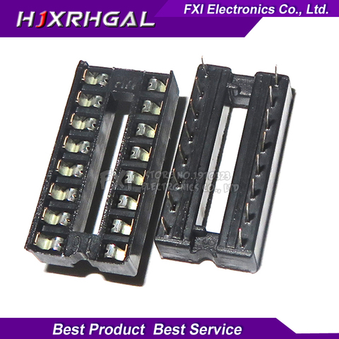 10pcs 16pin pins pin DIP DIP16 IC Sockets Adaptor Solder Type Socket new ► Photo 1/2