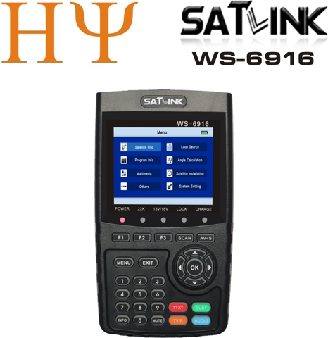 Satlink WS-6916 Satellite Finder HD DVB-S2 High Definition Satfinder 6916 3.5 inch MPEG-2/MPEG-4 DVB S2 WS6916 Sat Finder Meter ► Photo 1/6