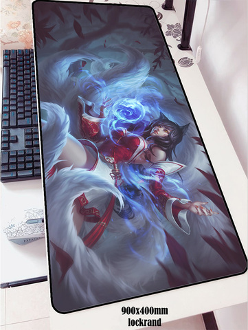 Ahri mouse pad 900x400x2mm pad mouse lol notbook computer mousepad Nine-Tailed Fox gaming padmouse gamer keyboard mouse mats ► Photo 1/4
