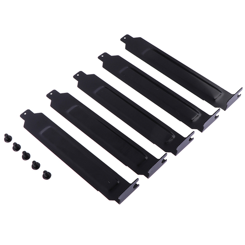 5pcs/lot Black Hard Steel PCI Slot Covers Bracket w/ Screws, Full Profile Expansion Dust Filter Blanking Plate for PCI ► Photo 1/6