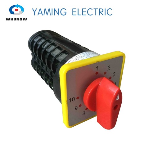 10 position rotary switch 6 pole 16a changeover switch square plate cam knob switch LW5-16/6 Factory supplied ► Photo 1/1