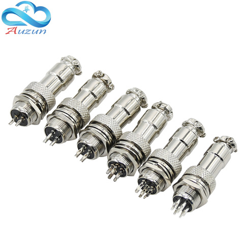 1 PCS Air outlet connector  Copper plating silver GX12  2.3.4.5.6.7.core Aviation plug adapter ► Photo 1/5