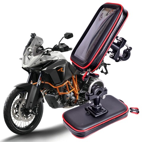 Newest Upgrade Waterproof Bag GPS Motorcycle Phone Holder Bag Bicycle Phone Holder Bike Handlebar Support Moto Mount Card Slots ► Photo 1/6