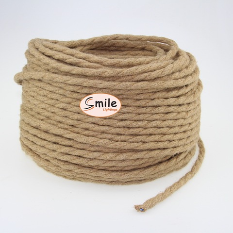 3m 5m 10meters Hemp Rope Twisted Cable Vintage Lamp Cord Retro Style Light Electrical Wire ► Photo 1/6