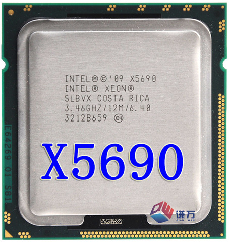 lntel X5690 CPU Processor Six-Core(3.46Ghz /L3=12M/130W) Socket LGA 1366 Desktop CPU (working 100% Free Shipping) ► Photo 1/1