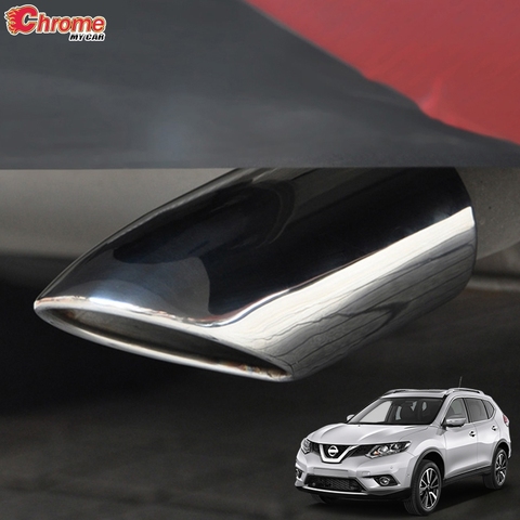 For Nissan Rogue X-Trail T32 Chrome Exhaust Muffler Tip Tail Pipe Trim Cover Car Styling Accessories 2014 2015 2016 2017 2022 ► Photo 1/6