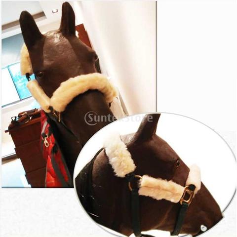 4pcs Soft Fleece Horse Noseband Cover Halter Protection Strap Equestrian Kit ► Photo 1/6