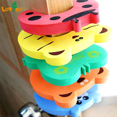 10pcs/lot Kids Baby Cartoon Animal Jammers Stop Edge Corner Guards Door Stopper Holder lock baby Safety Finger Protector Cute ► Photo 1/6