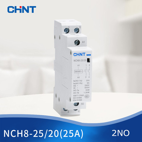 CHINT Brand Household Single Phase AC Contactor Home NCH8-25/20 25A 2NO 220V Contactor ► Photo 1/4