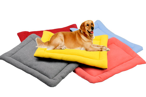 Cotton Pet Cushion House Soft Dog Bed Mat Warm Dog Blanket Solid Fleece Lounger Bed For Small Medium Large Dogs Pet Products ► Photo 1/6