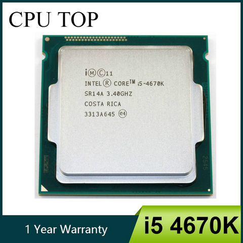 Intel Core i5 4670K 3.4GHz 6MB Socket LGA 1150 Quad-Core CPU Processor SR14A ► Photo 1/3