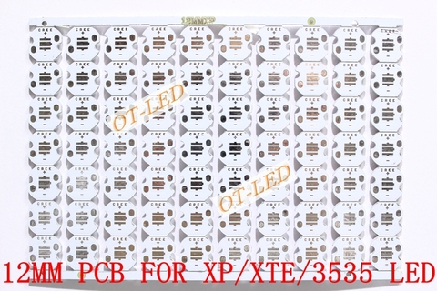 Freeshipping!12MM CREE XPE/XPG/XTE/3535 LED PCB/ Aluminum base plate/ Circuit board/PCB LED board 100pcs/lot ► Photo 1/1