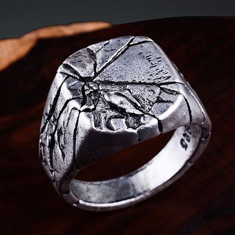 Smooth Men's Vintage Rock Punk Rings Cool Fashion Individuality Signet Ring for Men Party Jewelry ► Photo 1/5