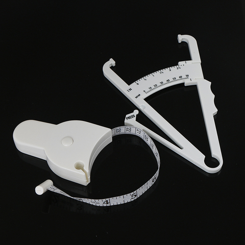 2Pcs/Set White PVC Body Fat Caliper Measure Tape Tester Fitness For Lose Weight For Body Building Portable Fitness Equipmnet ► Photo 1/6