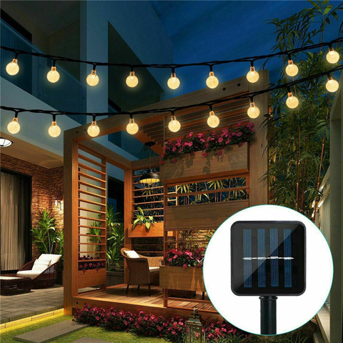 Solar Powered 30 LED String Light Garden Path Yard Decor Lamp Outdoor Waterproof ► Photo 1/6