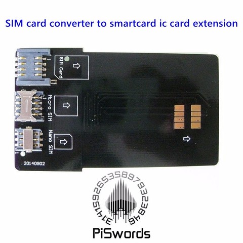 SIM card converter to smartcard ic card extension for standard,micro sim card and nano sim card adapter adaptor kit ► Photo 1/5