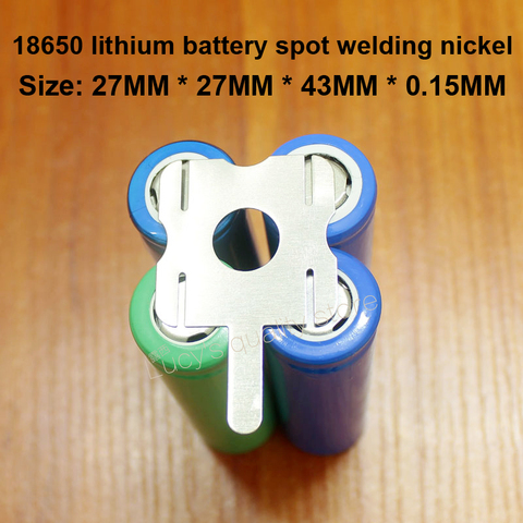 50pcs/lot 18650 lithium battery pack can be spot-welded U-shaped nickel plate T6 battery pack nickel-plated connecting piece ► Photo 1/4