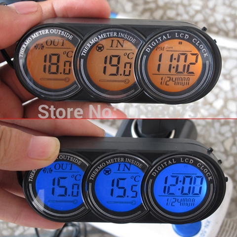 Motorcycle Clock Thermometer In1 Digital Car Thermometer