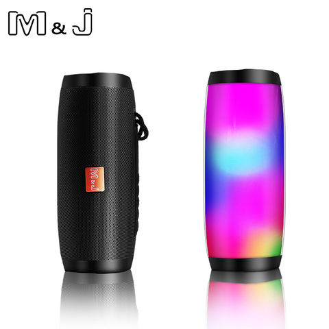 Wireless Bluetooth Speaker LED Portable Boom Box Outdoor Bass Column Subwoofer Sound Box  with Mic Support TF FM USB Subwoffer ► Photo 1/6