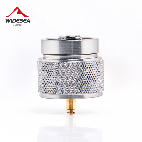 Widesea 1 lb. propane small gas tank input EN417 Lindal Valve Output outdoor camping stove Convert cylinder LPG canister adapter ► Photo 1/4