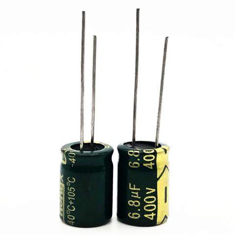 12pcs/lot 400V 6.8uf high frequency low impedance 10*13mm 20% RADIAL aluminum electrolytic capacitor 6800NF 20% ► Photo 1/1