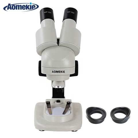 AOMEKIE 20X Binocular Stereo Microscope Top LED HD Image PCB Solder Phone Repair Specimen Mineral Watching Tool with Eyecups ► Photo 1/6