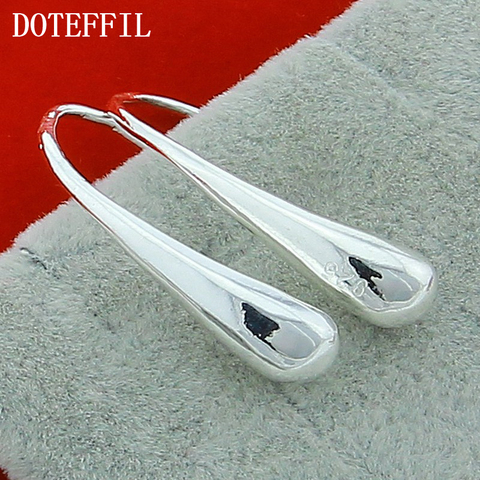 DOTEFFIL 925 Sterling Silver Water Droplets/Raindrops Stud Earrings For Woman Wedding Engagement Fashion Party Charm Jewelry ► Photo 1/5