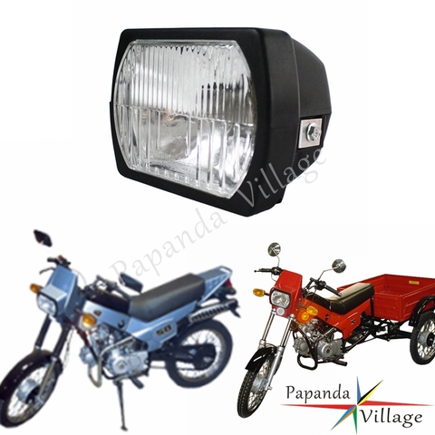 Papanda Motorcycle Black E-Marked Square Headlight Headlamp for ZiD Pilot ZD-50 Ptaha ZD-36 ZiK MZIK EP-1616 ► Photo 1/1