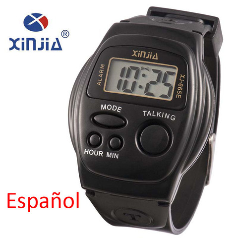 New Simple Old Men And Women Talking Watch Speak Spanish Blind Electronic Digital Sports WristWatches For The Elder ► Photo 1/4