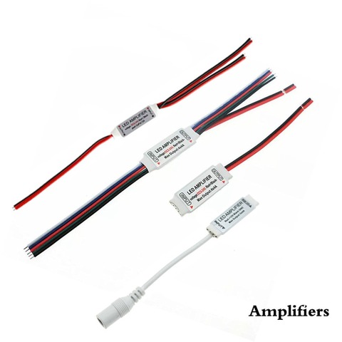 DC12V DC5V-24V 4Pin Mini RGB LED Strip Amplifer 3*4A Single Color LED Amplifier for LED Strip Power Repeater Console Controller ► Photo 1/6