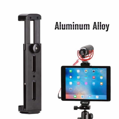 Ulanzi Aluminum Tablet Tripod Mount w Cold Shoe Mount Pad Clip Bracket Holder Stand 1/4 Screw for iPad Pro Mini Most Tablets ► Photo 1/6