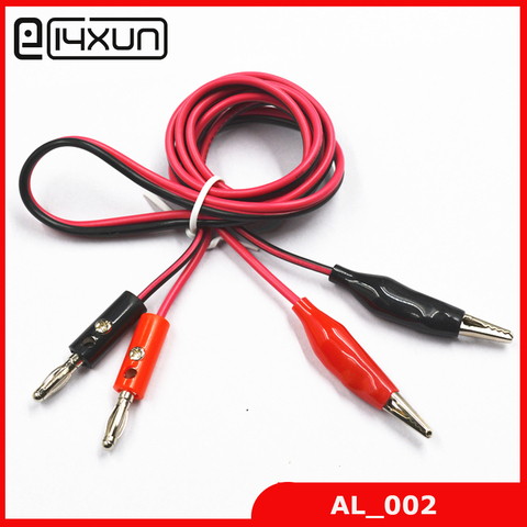 1pairs  Alligator Clip to Banana Plug Electrical Test Cable Leads red black ► Photo 1/3