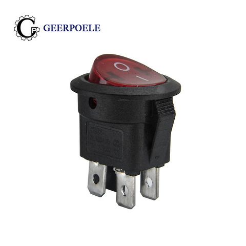 5 pcs/lot KCD1 224N 23mm Round 4 Pin 250V 6A Boat Switch Snap-in SPST ON OFF Rocker Position  Switch ► Photo 1/5
