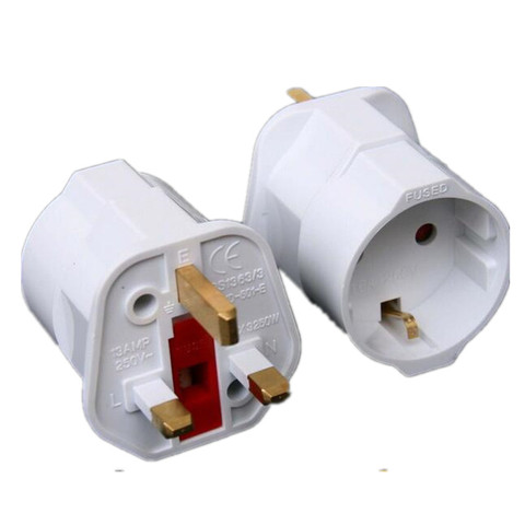 Multifunctional EU to UK Plugs Adapter EU to UK Plugs Power Converter Plugs 2 Pin Socket EU to UK Travel Adapter ► Photo 1/6