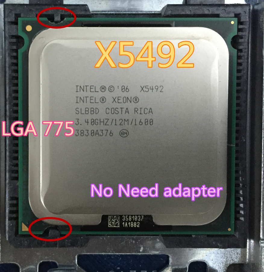 INTEL XEON X5492 equal to LGA775 Core1
