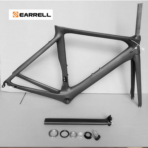 2022 NEW style EARRELL carbon road bicycle frame Di2 Mechanical UD Black size 50/53/56 brompton  bike frame Accesorios carbon ► Photo 1/1