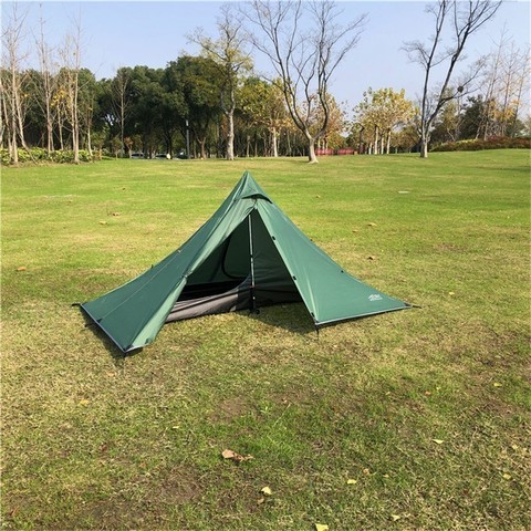 Oudoor One Person Pyramid Tent Rodless Double Layer Waterproof Lightweight Camping Tent Ultralight Fishing Hunting Tent ► Photo 1/6