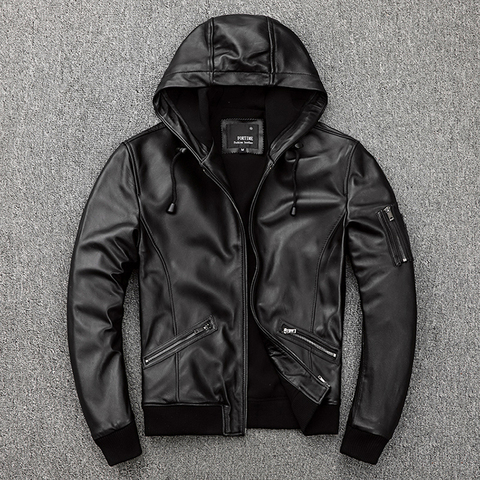 Free shipping.Plus size Brand soft sheepskin leather Jacket,mens genuine Leather jacket.autumn casual slim coat,sales.outdoor ► Photo 1/1