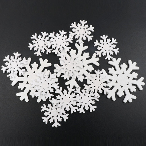 Handmade Wooden Crafts Accessory Home Decoration Scrapbooks DIY Christmas Festival white snowflake Wood Ornaments 35-62mm ► Photo 1/1