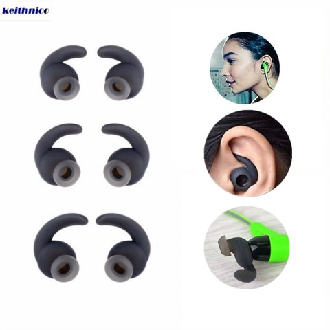 3 Pairs Ear Bud Tips Ear Gels Replacement Anti-Slip Earbuds Hooks for JBL Synchros Reflect BT T280BT Bluetooth Sports Headphone ► Photo 1/6