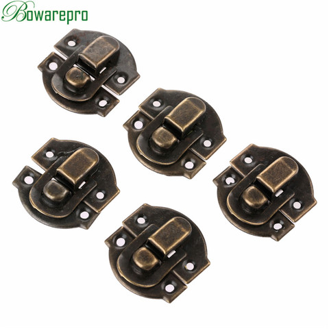 bowarepro 10Pcs Antique Hasps Iron Lock Catch Latches for Jewelry Chest Box Suitcase Buckle Clip Clasp Vintage Hardware 27*29mm ► Photo 1/6