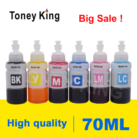 Toney King Ink Refill Kit Compatible For EPSON L800 L810 L850 L1800 L351 L350 L551 Printer Ink T6731 T6732 T6733 T6734 T6735 ► Photo 1/6