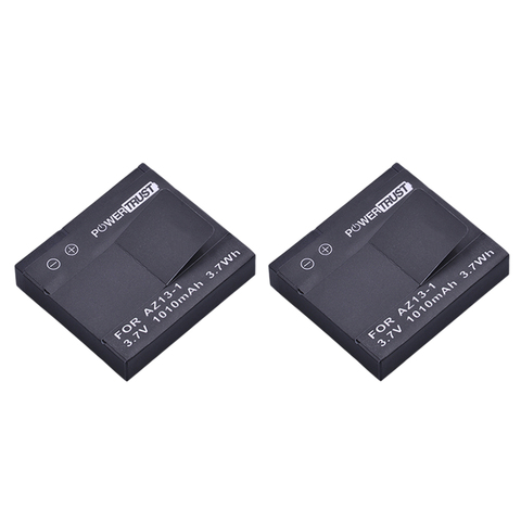 PowerTrust 2Pcs 1010mAh AZ13-1 AZ13 Rechargeable Battery For xiaomi yi 1 Action Camera Xiaomi YI AZ13 1 batteries ► Photo 1/1