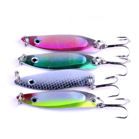 1 Pcs 5cm/6.5g 4 Colors  Artificial Spinner Spoon Wobblers Metal Spoon Bait Fishing Lure Hard Bait Spoon Baits Fishing Tackle ► Photo 1/6