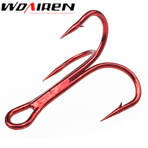 20pcs/lot Super Sharp Barbed Hook Treble Fishing Hooks 4/6/8# High Carbon Steel 82MN Treble Hooks Fishing Tackle Fishhooks ► Photo 1/1