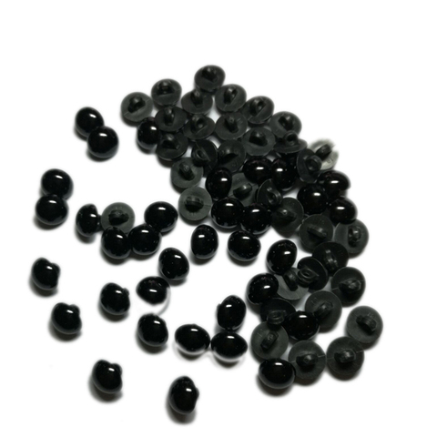 New 100 Pcs Black Resin Buttons Round Mushroom Domed Sewing Shank Black DIY Animal Eyes Toy Diy Decorative Buttons For Kids ► Photo 1/6